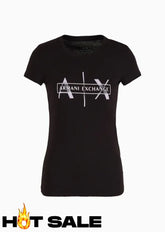T-Shirt Women Black Armani Exchange Camiseta
